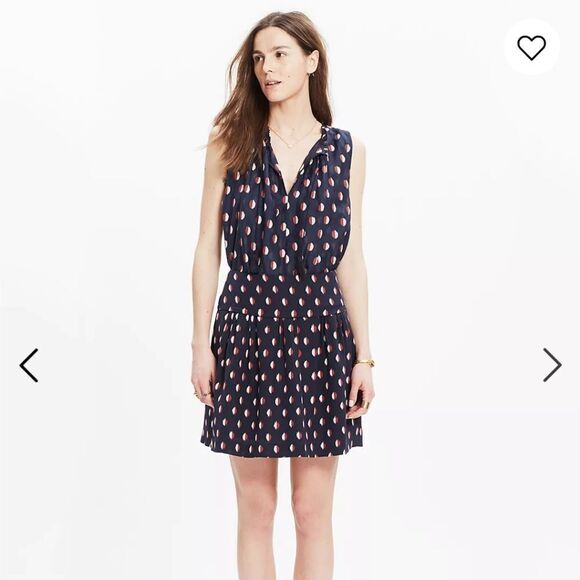 Madewell Silk Skyline Skirt in ikat Dot - Picture 1 of 8